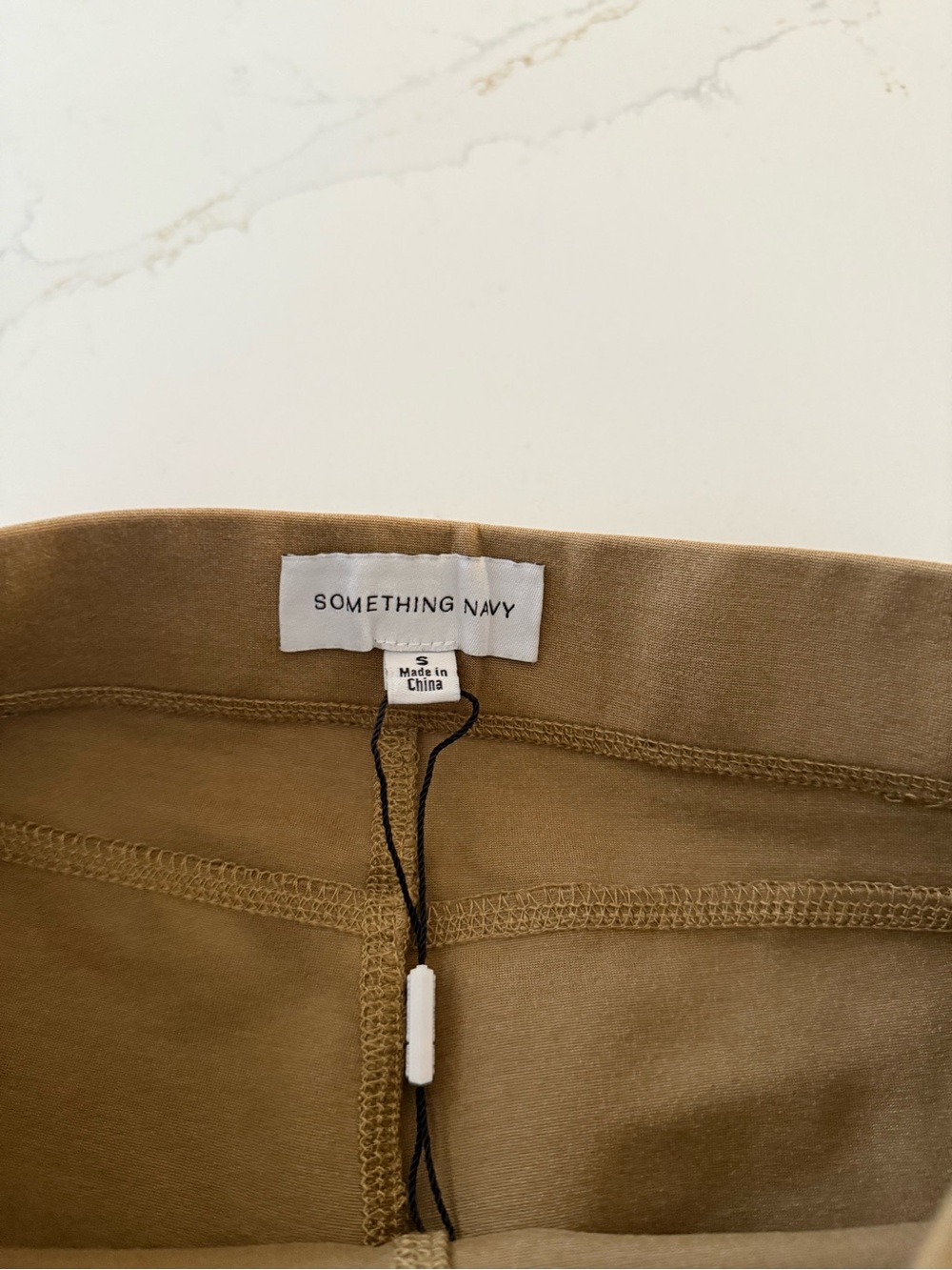 Something Navy Camel-Tan High-Rise Performance Leggings - Picture 3 of 4